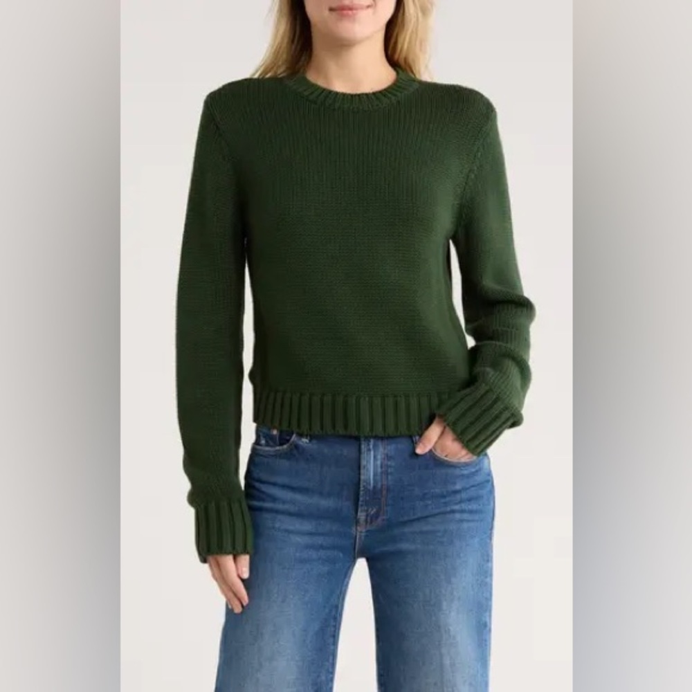 Madewell Solid Relaxed Cotton Sweater NWT Medium